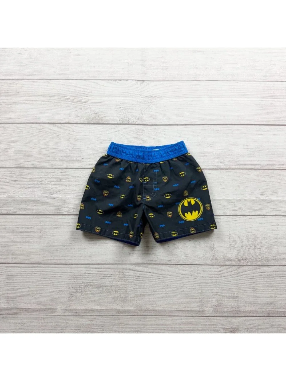DC Comics Batman Printed Kids Swim Shorts Black Blue 9-12 Months